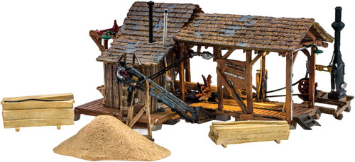 Buzz's Sawmill - Built & Ready Landmark Structures(R) -- Assembled - 7-1/2 x 5-7/8&quot;  19 x 14.9 cm
