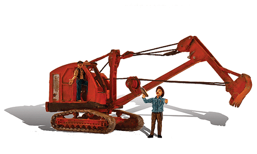 Backhoe & 2 Figures - Assembled