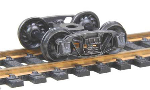 1898 Andrews Fully Sprung Metal Trucks -- Code 110 (.110&quot;) 33&quot; Ribbed-Back RP-25 Wheels 1 Pair