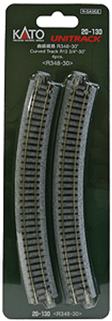 Curved Roadbed Track Section - Unitrack -- 30-Degree, 13-3/4&quot;  348mm Radius pkg(4)