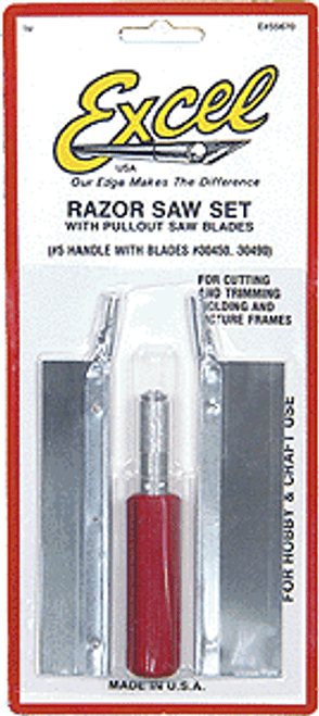 Razor Saw Set -- Handle w/2 Blades, Carded