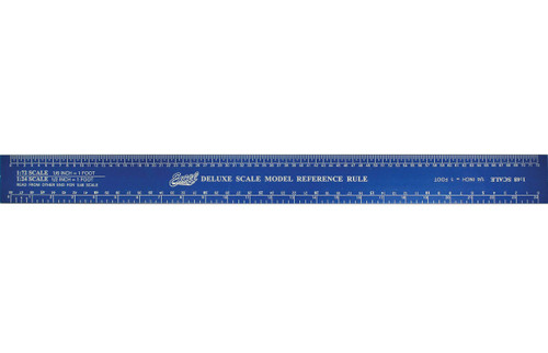 Scale Model Rulers -- Deluxe Scale Model Reference Rule; 12&quot;, Blue Tempered Anodized Aluminum