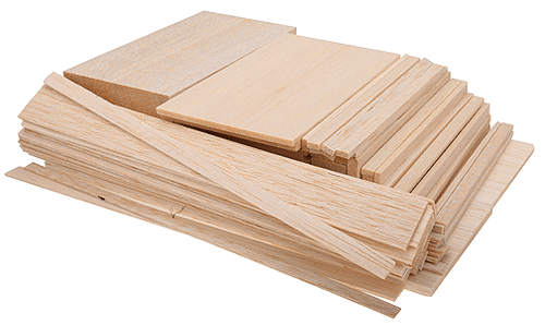 Economy Bag -- Balsa Wood pkg(24)