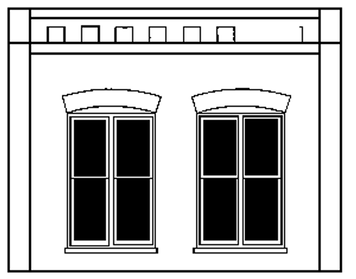 Modular Walls -- Double Rectangular Windows