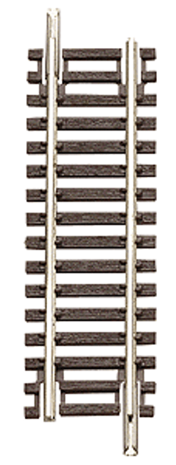 Code 55 Track w/Nickel-Silver Rail & Brown Ties -- Straight - 2&quot;  5.1cm pkg(6)