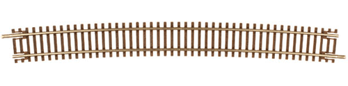 Code 55 Track w/Nickel-Silver Rail & Brown Ties -- 30.6&quot; Radius Curve pkg(6)