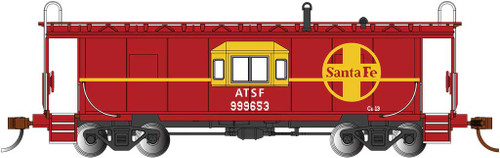 Steel Bay-Window Caboose - Ready to Run -- Santa Fe (red, yellow, Large Logo)