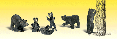 Scenic Accents(R) Animal Figures -- Black Bears pkg(6)