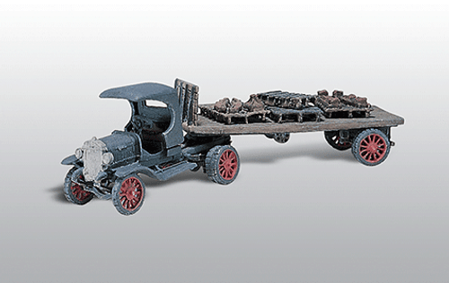 American Trucks - Early Diamond T (Cast Metal Kit) -- Semi Tractor w/Flatbed Trailer American Trucks - Early Diamond T (Cast Metal Kit) -- Semi Tractor w/Flatbed Trailer