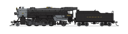 USRA 2-8-2 Heavy Mikado - Sound and DCC - Paragon3(TM) -- Central Railroad of New Jersey 854 (black, graphite) -  Scale: N