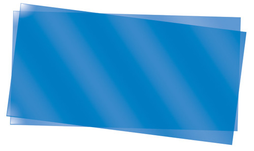 Transpartent Sheets pkg(2) - .010 x 6 x 12&quot;  .025 x 15.2 x 30.5cm -- Blue