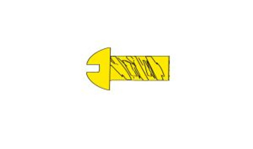 Hob-Bits(R) 00-90 Round Head Screws - Brass, pkg(5) -- 1/4&quot; Long