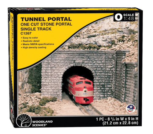 Cut-Stone Tunnel Portal -- 8-3/8 x 9&quot;  21.2 x 22.8cm