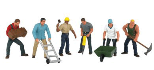 Construction Workers - SceneScapes(TM) -- pkg(6)