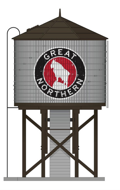 HO Operating Water Tower w/Sound GN/weathered