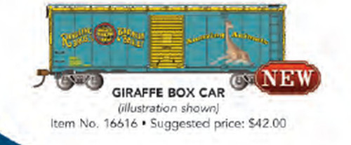 HO RINGLING GIRAFFE BOX CAR