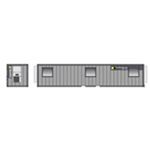 HO Triumph Mobile Office Container Two Tone Gray