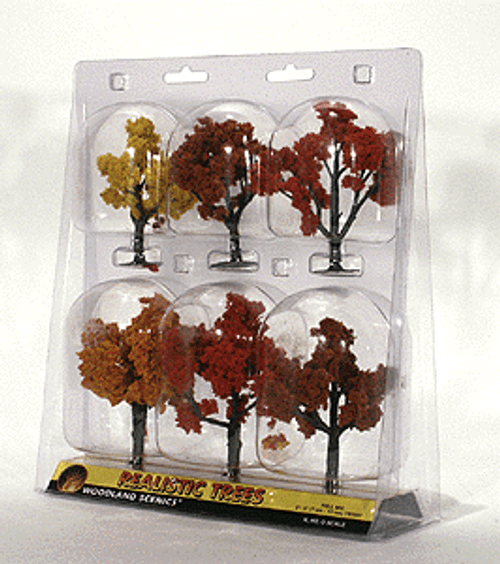 Ready Made Realistic Trees(TM) - Deciduous - Fall Mix -- 3 to 5&quot;  7.6 to 12.7cm pkg(6)