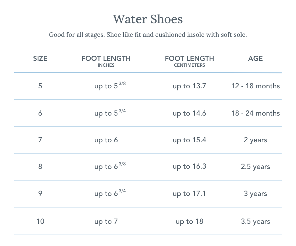 infant jordan shoe size chart