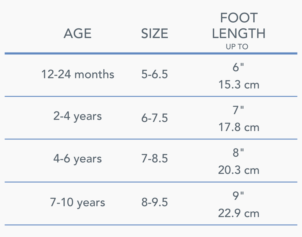 kid sock sizing kid sock sizing ranging from 1 year to 10 years old