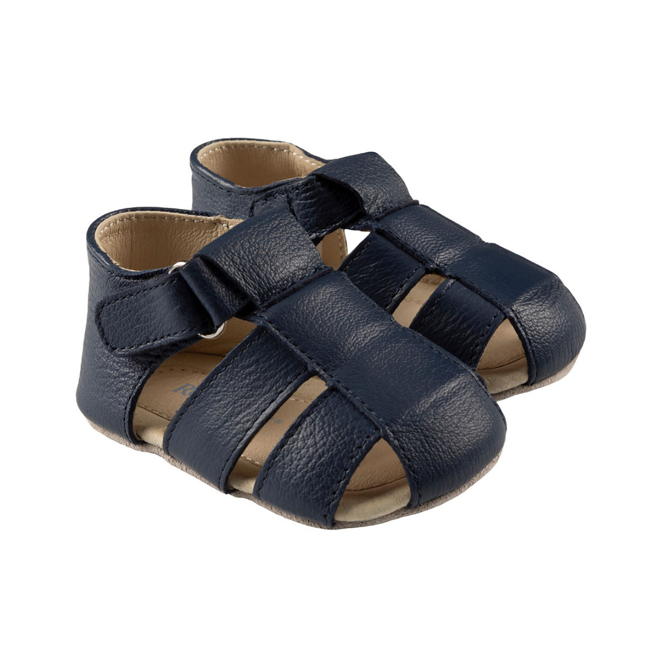 Angel Baby Boys Sawyer Nautical Inspired Embroidered Anchor Leather Sandal  – L'Amour Shoes