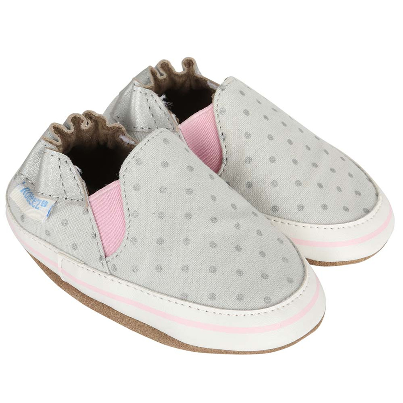 12-18 Months, Grey Leather Baby Shoes 