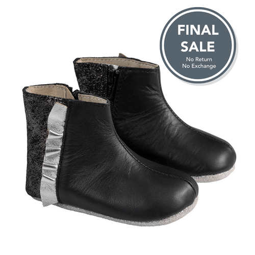 Angle - Robeez Black Madison Boot First Kicks