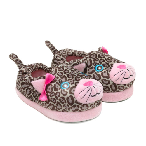 Emelie Leopard Slippers, perspective view