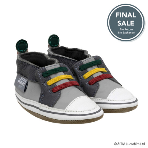 Boba Fett Soft Soles Grey, perspective view