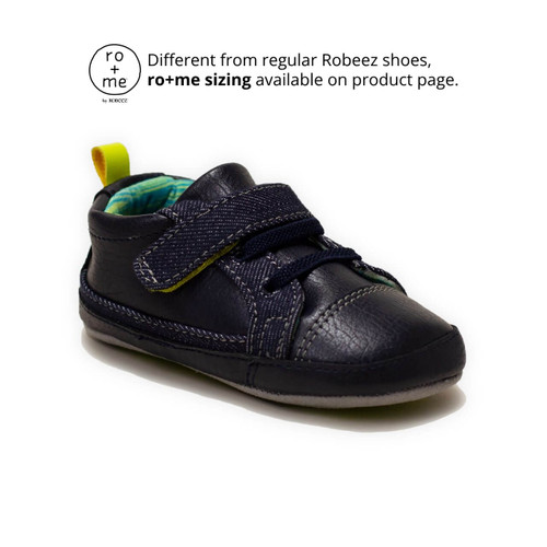 Ro+Me Parker Baby Shoes in Navy, side view