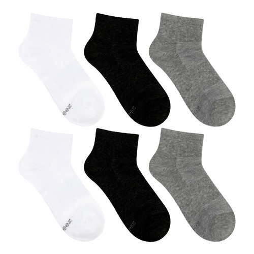 Everyday Athletic 6-Pack Quarter Socks for Toddlers and Kids Everyday Athletic 6-Pack Quarter Socks for Toddlers and Kids