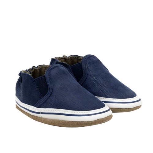 Liam Basic Soft Soles Navy, Perspective View
