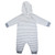 Super Soft Hoodie Coverall Grey Stripe - back view