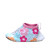 Tropical Hibiscus Aqua Shoes in White, side view