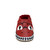 NBA Team Raptors Mascot Soft Soles in Red, front view