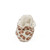 Ro+Me Leopard Baby Booties in Ivory, back view