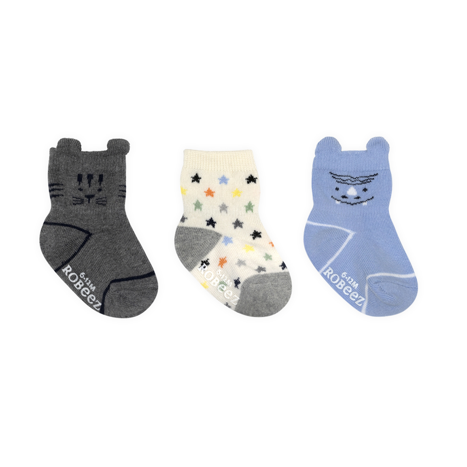 Robeez Pretty Cables Socks, 3 Pack