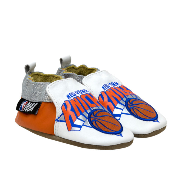 NBA Team Knicks, 3D Basketball Soft Soles in White