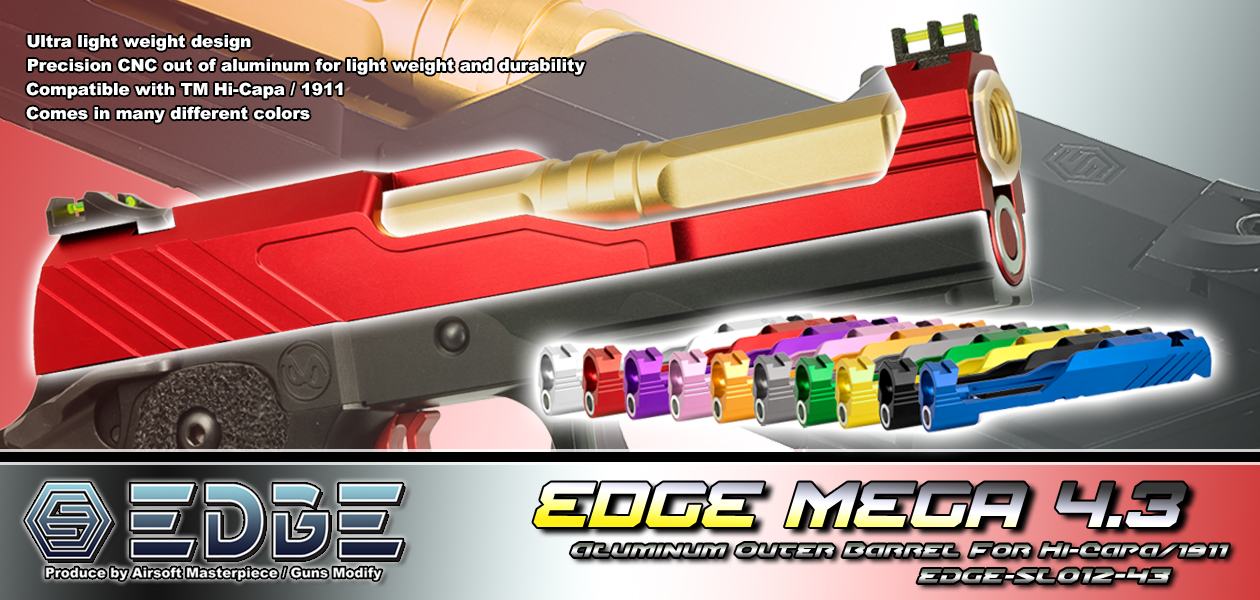 EDGE Custom "MEGA" Aluminum Slide for Hi-Capa 4.3