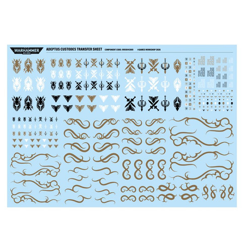 Adeptus Custodes Transfer Sheet - Brand New