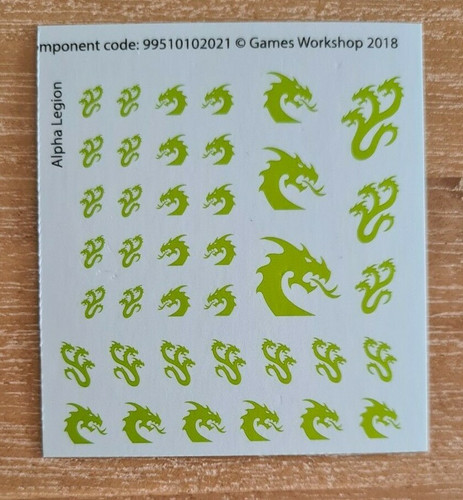 Alpha Legion Transfer Sheet - Brand New