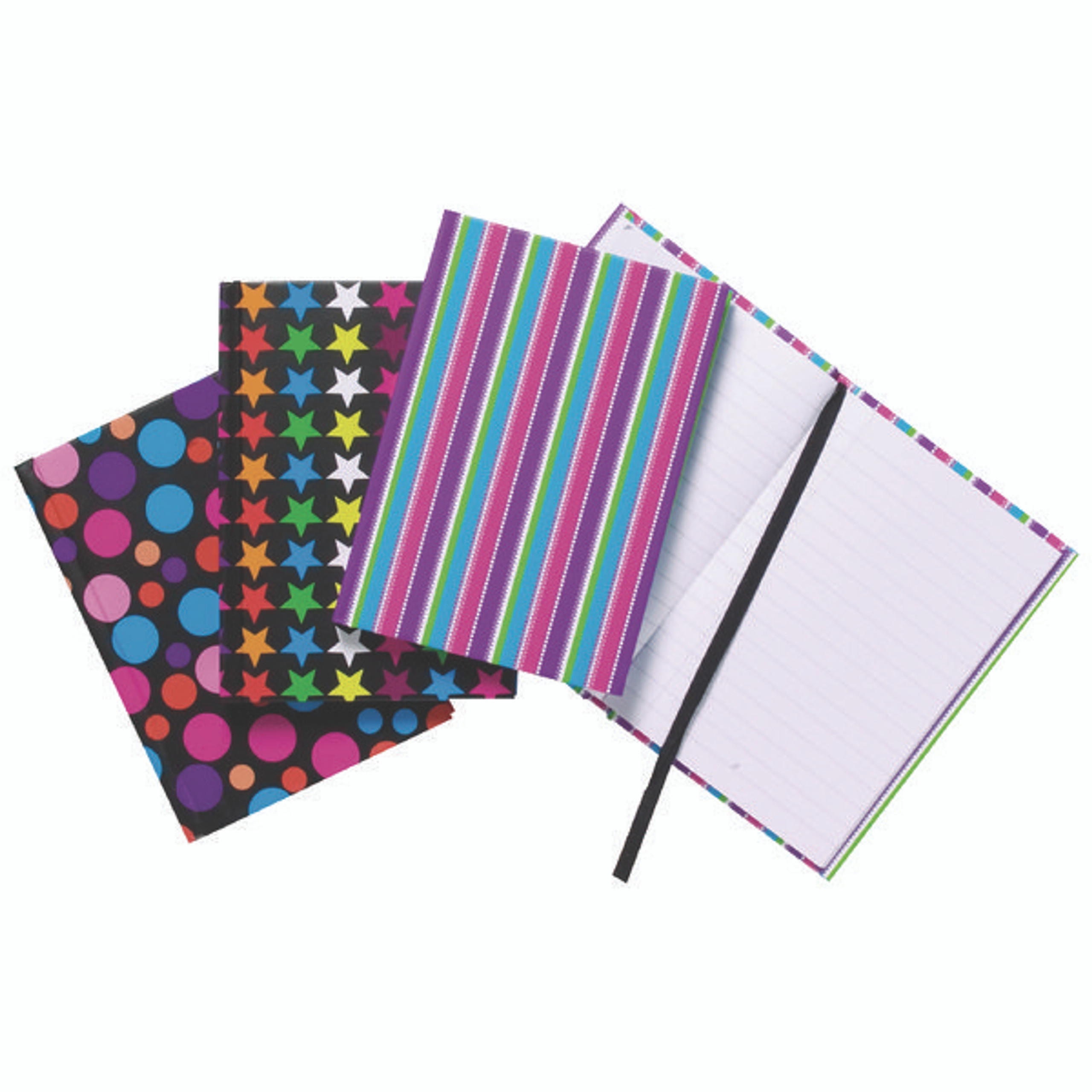 A6 Fashion Assorted Feint Ruled Casebound Notebooks (Pack of 10) 301642 9to5 Supplies