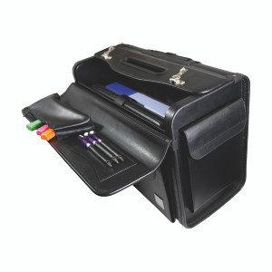 HM21790 Monolith Leather Look Rolling Pilot Case PVC Black 2179 HM21790 Monolith Leather Look Rolling Pilot Case PVC Black 2179