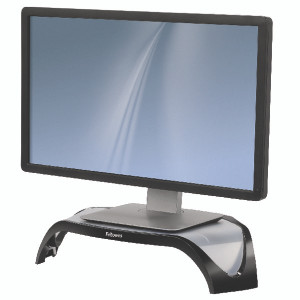 BB54138 Fellowes Smart Suites Monitor Riser Black Silver 8020101 BB54138 Fellowes Smart Suites Monitor Riser Black Silver 8020101