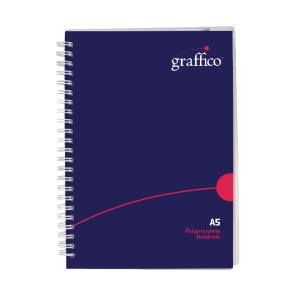 EN08814 Graffico Hard Cover Wirebound Notebook 160 Pages A5 500-0511