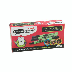 EG60137 Show-me Drywipe Marker Medium Tip Black Pack 10 SDP EG60137 Show-me Drywipe Marker Medium Tip Black Pack 10 SDP