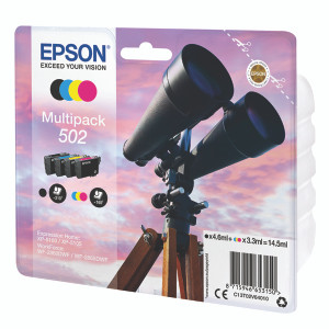 C13T02V64010 Epson 502 3.3ml 4.6ml 210pages 165pages Black Cyan Magenta Yellow Ink Cartridge C13T02V64010 Epson 502 3.3ml 4.6ml 210pages 165pages Black Cyan Magenta Yellow Ink Cartridge