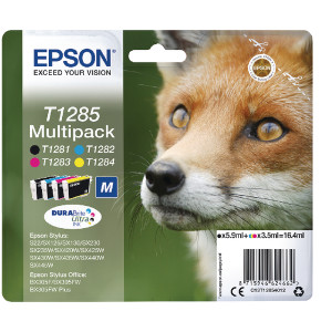 C13T12854012 Epson C13T12854012 T1285 Ink Cartridge Multipack 59 ml 3x35 ml Pack qty 4 C13T12854012 Epson C13T12854012 T1285 Ink Cartridge Multipack 59 ml 3x35 ml Pack qty 4