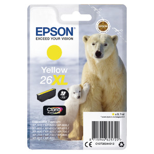 C13T26344012 Epson C13T26344012 26XL Yellow Ink Cartridge 700 pages 10ml C13T26344012 Epson C13T26344012 26XL Yellow Ink Cartridge 700 pages 10ml