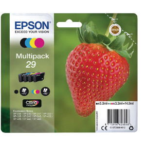 C13T29864012 Epson C13T29864012 29 Ink Cartridge Multipack 53ml 3x32ml Pack qty 4 C13T29864012 Epson C13T29864012 29 Ink Cartridge Multipack 53ml 3x32ml Pack qty 4